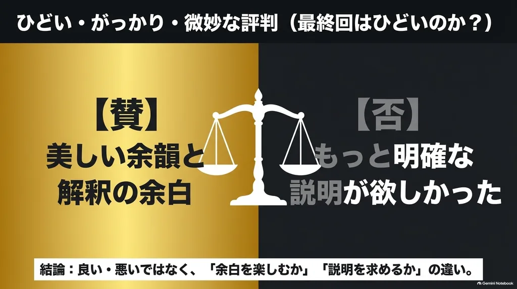 ホタルの嫁入り最終回は余韻を評価する声と説明不足を指摘する声に分かれる